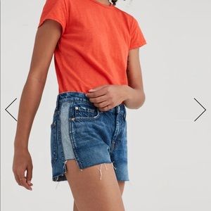 7 For all Mankind short with reverse side panel in Mojave Dusk